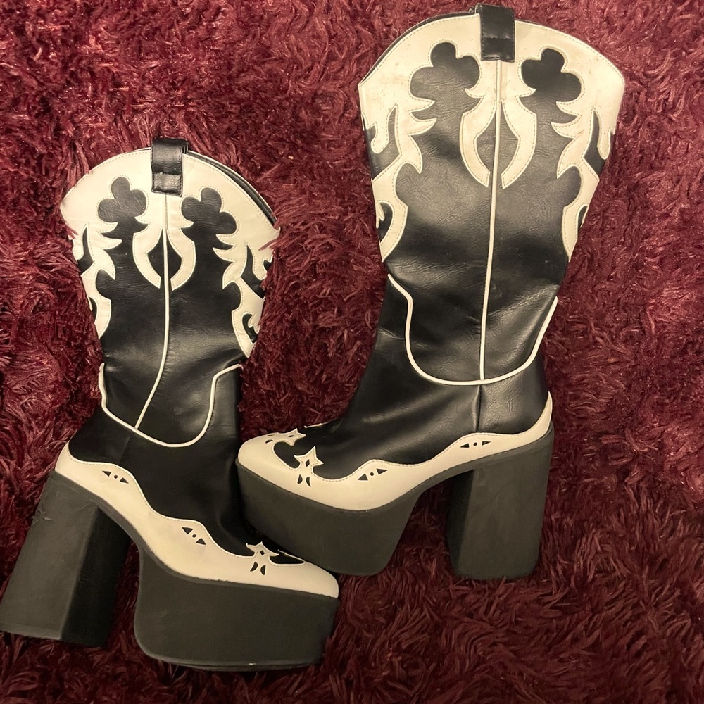 Dollskill Current Mood Never Coming back cowboy boots.